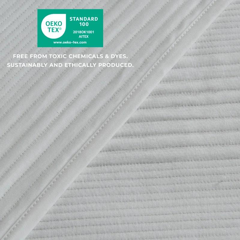 FreshFolds Jersey Cotton Blend Stitched Quilt Set with Shams