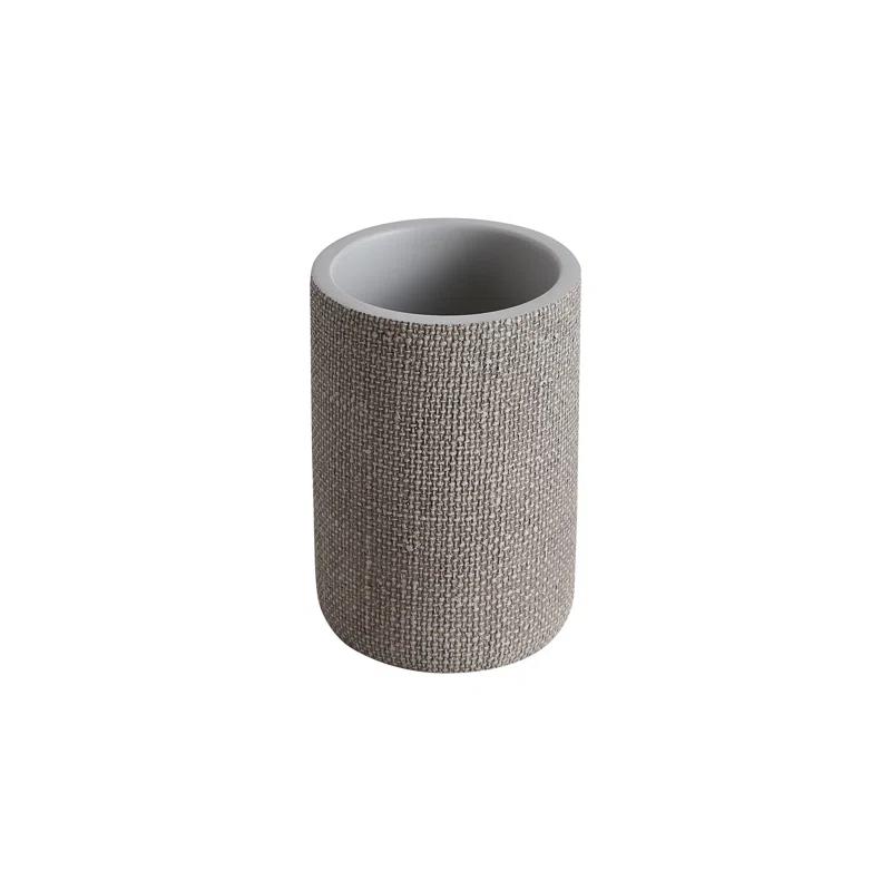 Tahari Astor 4-Piece Grey Textured Bathroom Accessory Set
