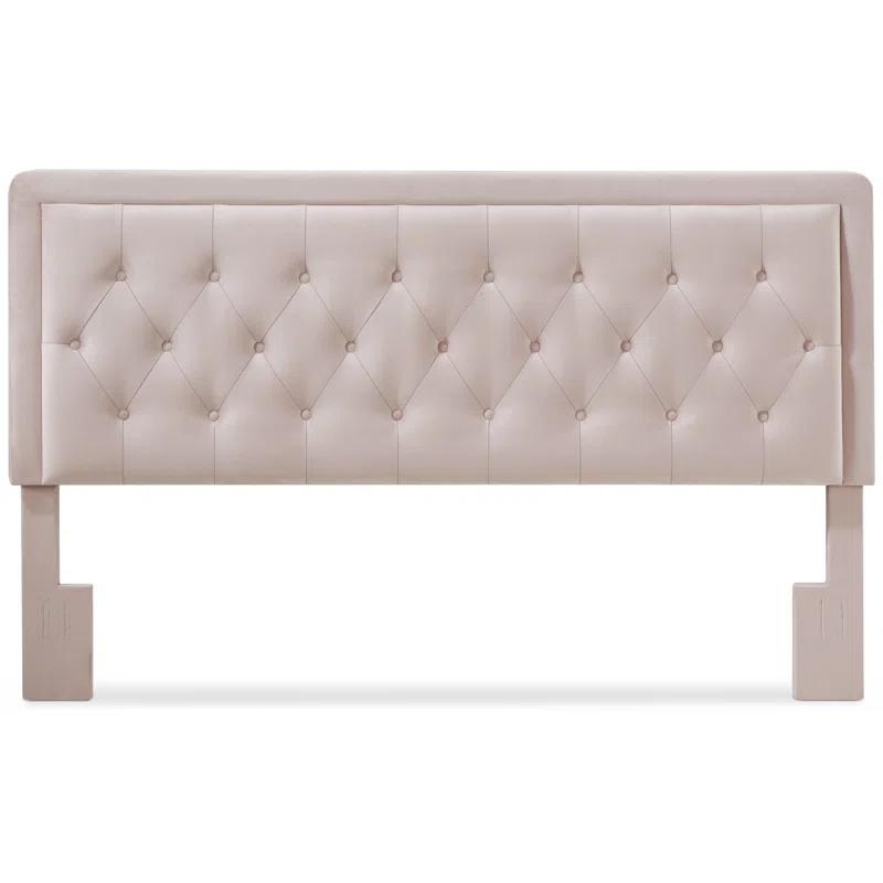 Elle Decor Amery Elle Décor Diamond Stitched Tufted Headboard with Padded Button-Tufting