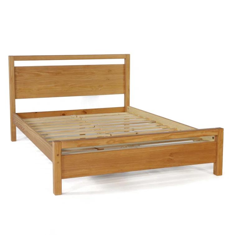 Loft Solid Wood Panel Bed