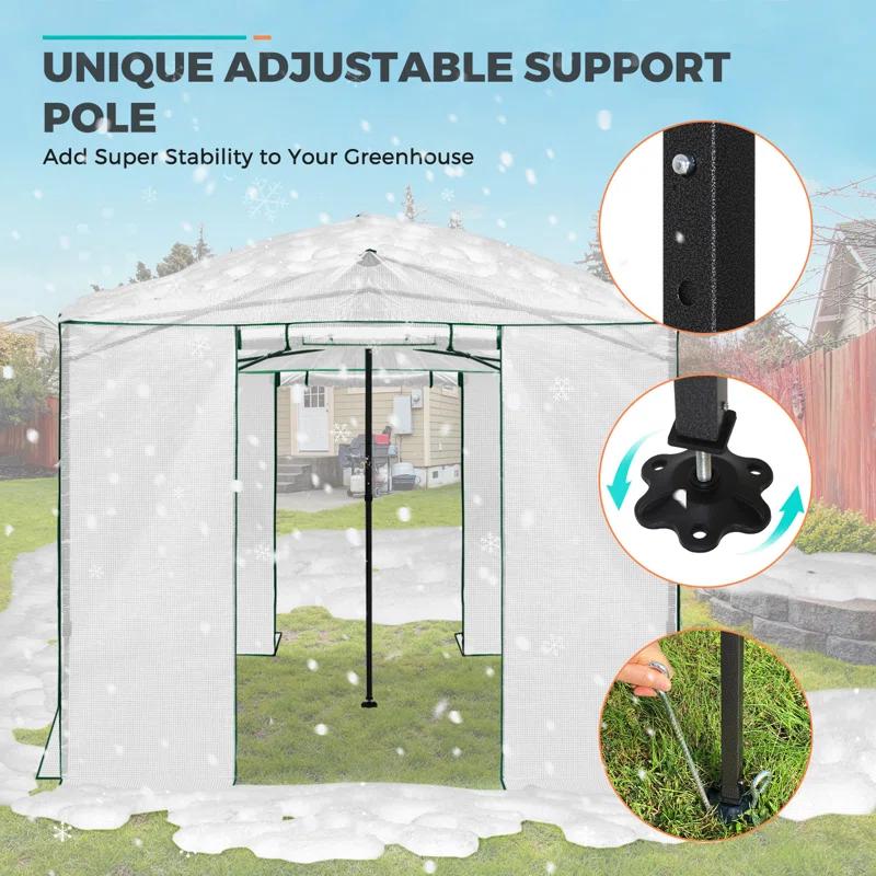 EAGLE PEAK Pop Up Greenhouse 8' W x 12' D Greenhouse