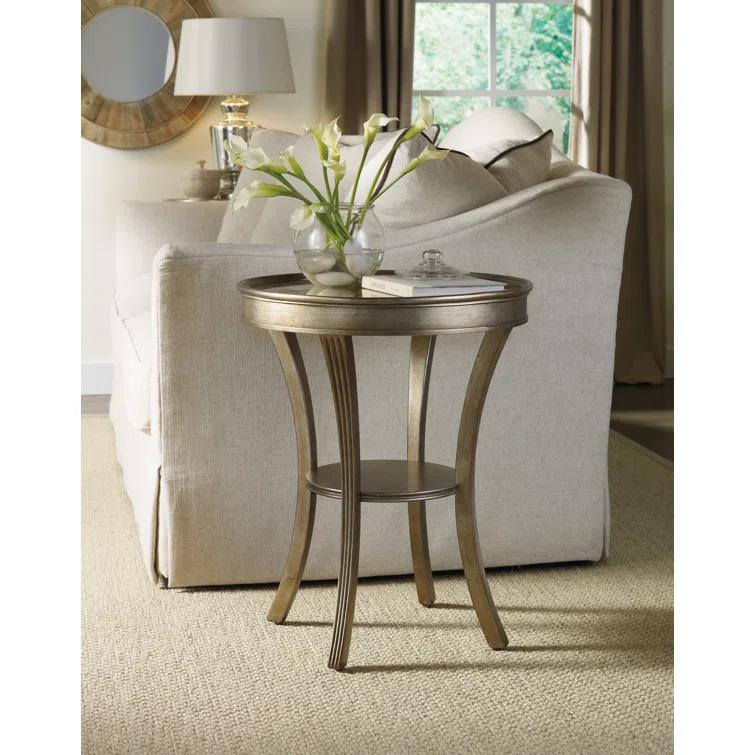 Sanctuary Mirrored Glass Tray Top End Table