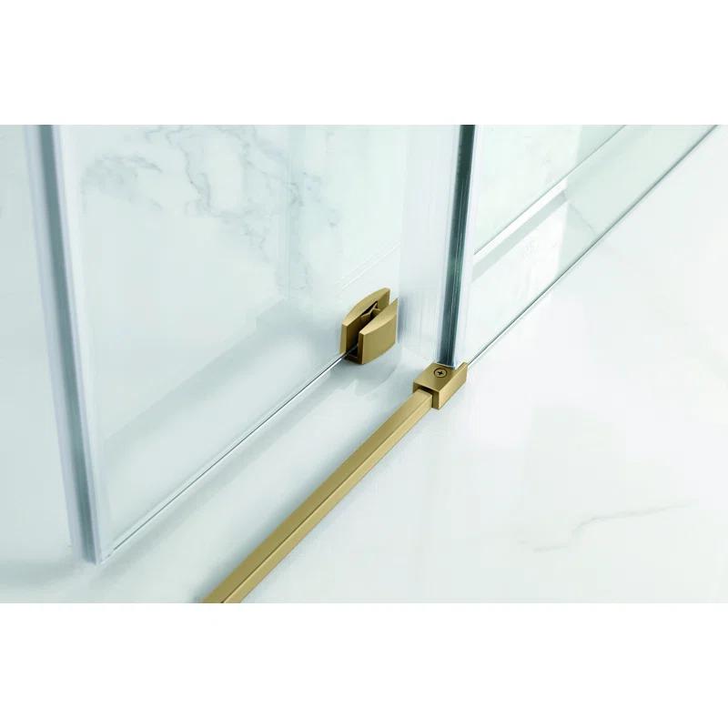 Aston SEN984EZ.UC-BG-483880-R Coraline XL 44" - 48" W x 38" D x 80" H Frameless Rectangle Sliding Shower Enclosure