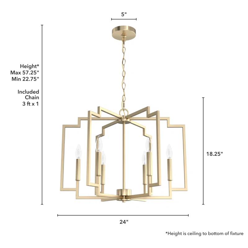 Hunter 30 Inch Zoanne 6 Light Chandelier Ceiling Light Fixture