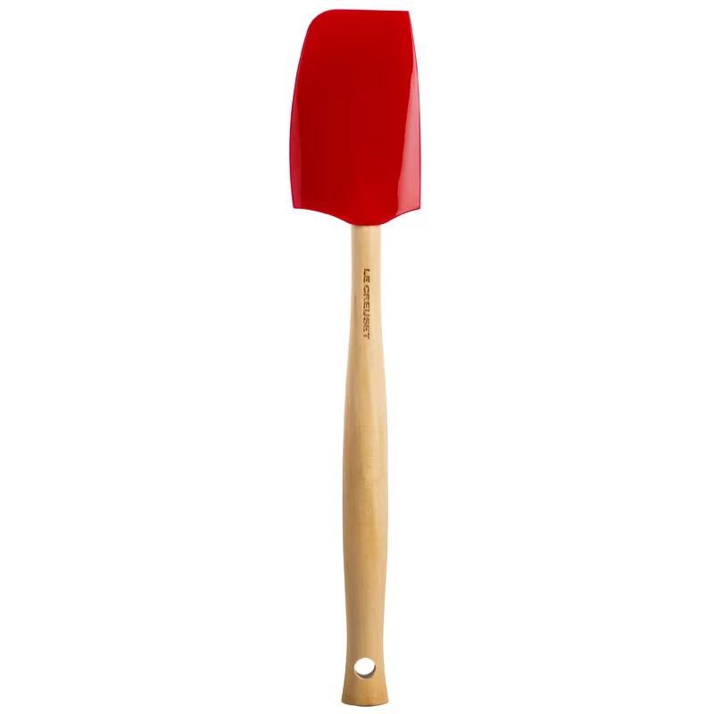 Cerise Silicone and Wood Medium Cooking Spatula