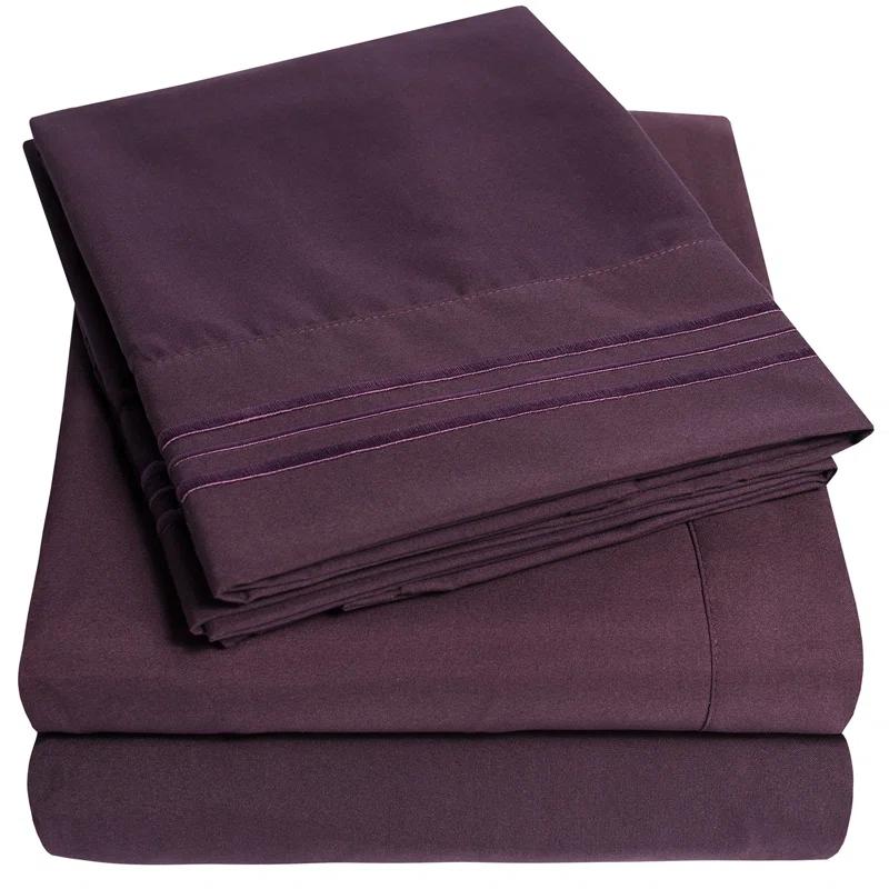 Sweet Home Collection Luxurious Classic Soft Solid 1800 Series Microfiber Sheet Set, Various Colors and Sizes