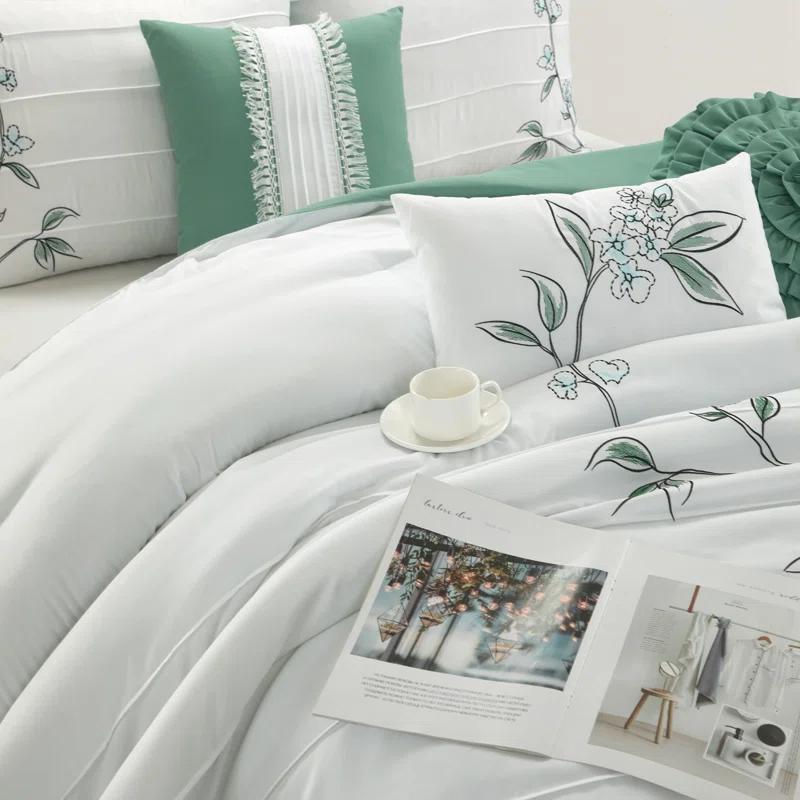 Raina Microfiber 7 Piece Floral Comforter Set