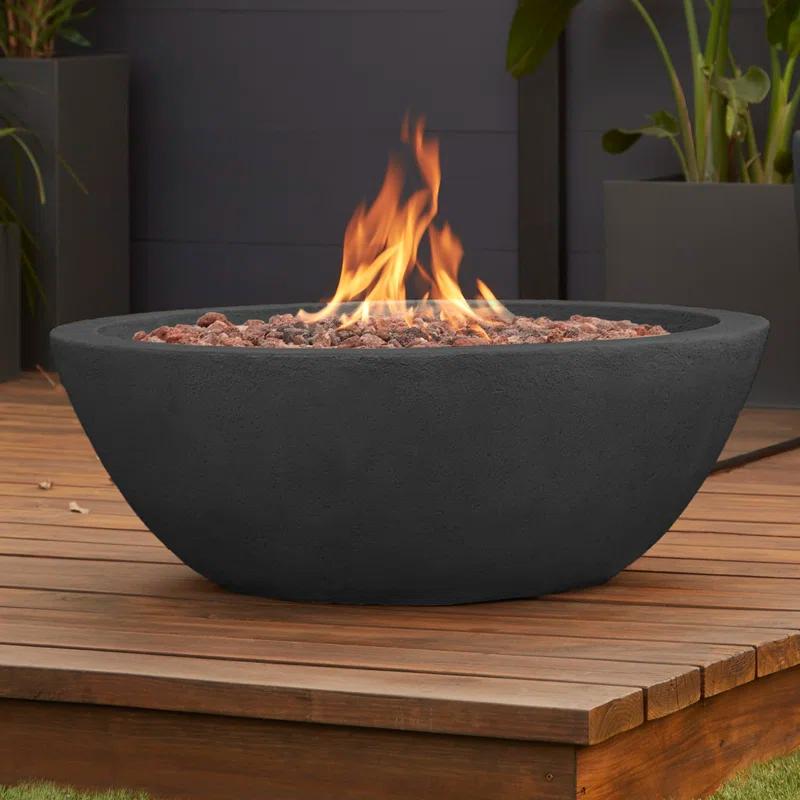 Fernanda Fire Bowl - Shale / Round