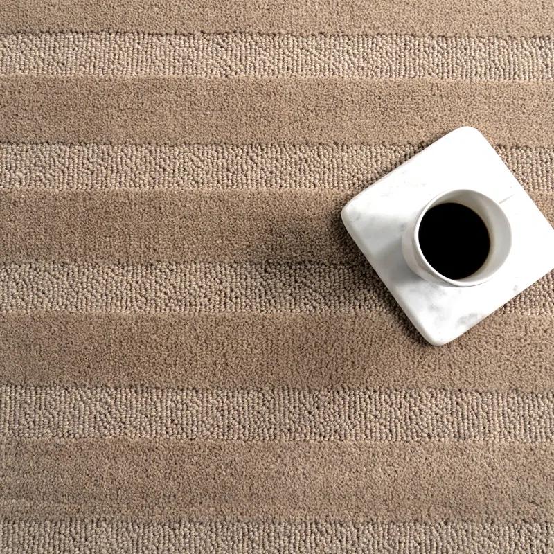 Ebern Designs Vestry Striped Wool Area Rug