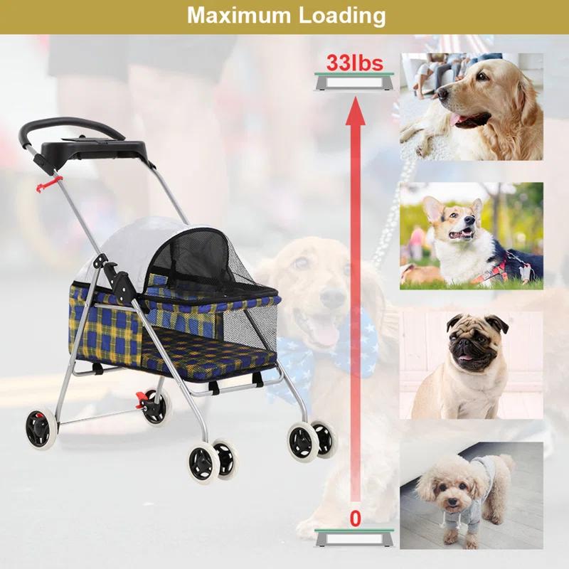 BestPet Foldable Pet Jogger Stroller