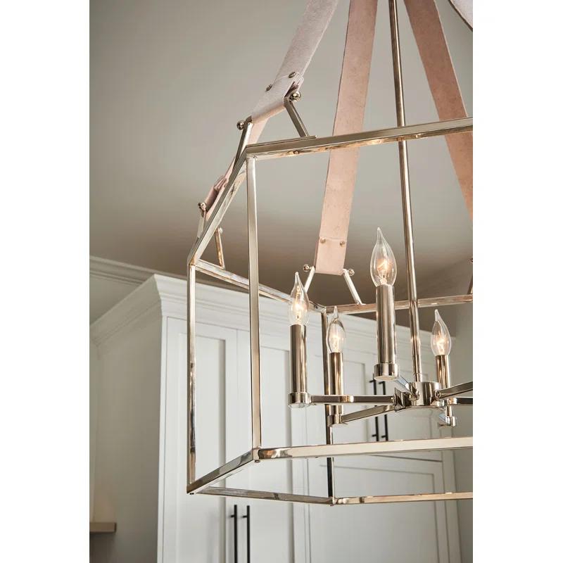Monroe 6 - Light Lantern Geometric Chandelier