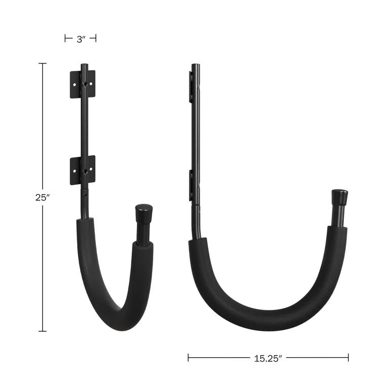 Pentagon Tool Rad Sportz Kayak Storage Rack - 100lb Capacity Kayak Wall Mount Hangers for Paddleboards, Surfboards, or Snowboards - For Garage or Shed 2030 Kayak Wall Hangers