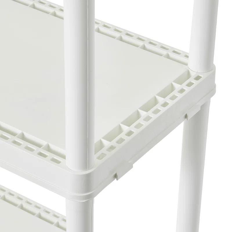 Gracious Living 4 Shelf Fixed Height Solid Light Duty Home Storage Unit