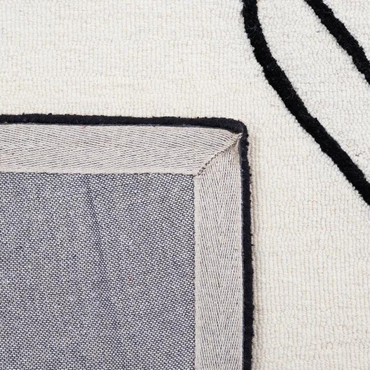 Felipe Handmade Wool Ivory/Black Rug