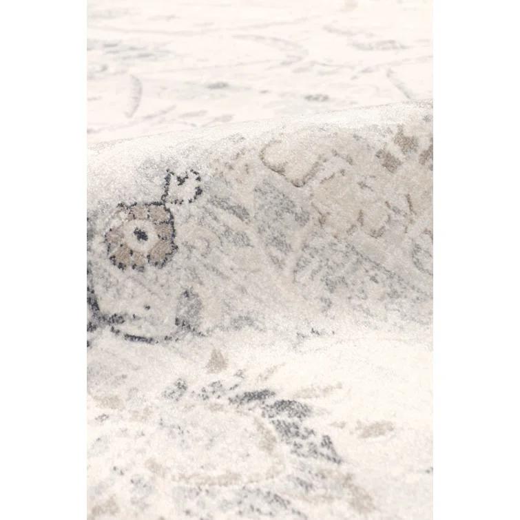 Pasargad Amadeus Power Loom Oriental Area Rug in Ivory/Gray