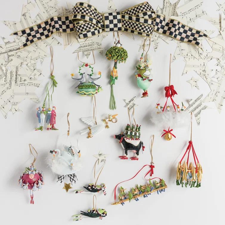 MacKenzie-Childs Patience Brewster 12 Days 3 French Hens Ornament