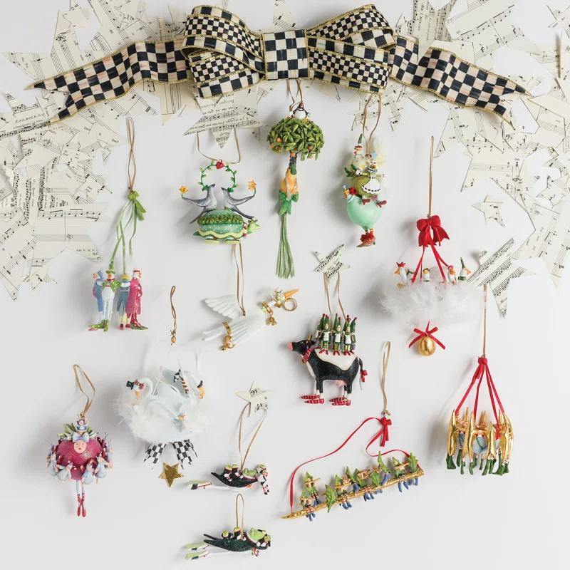 MacKenzie-Childs Patience Brewster 12 Days 3 French Hens Ornament