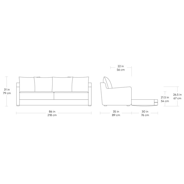 Gus* Modern Flipside Performance Fabric Sofabed