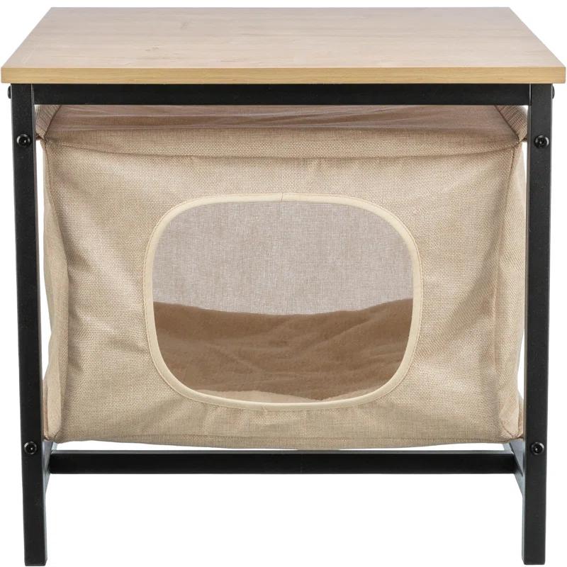TRIXIE TRIXIE Emmie Indoor Cat Condo, Cat Bed Side Table & Nightstand, Cat Hideaway Cave with Cozy Cushion