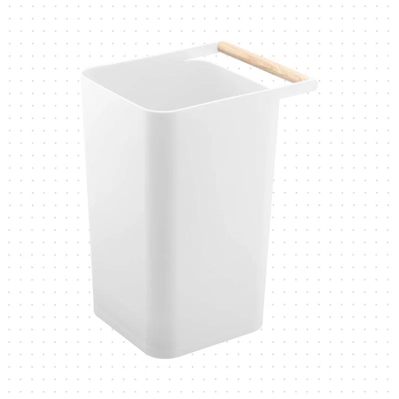 Como Yamazaki Home Slim Square Trash Can Garbage Waste Basket For Bathroom or Kitchen, 2.5 gallons