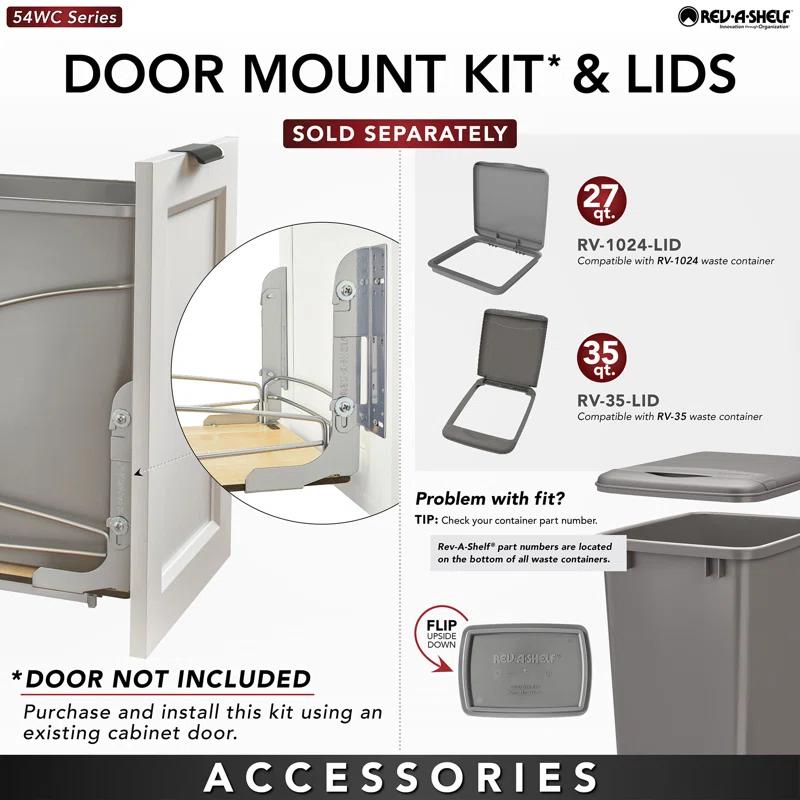 Rev-A-Shelf Rev-A-Shelf Double 27 qt. Pullout Trash Containers