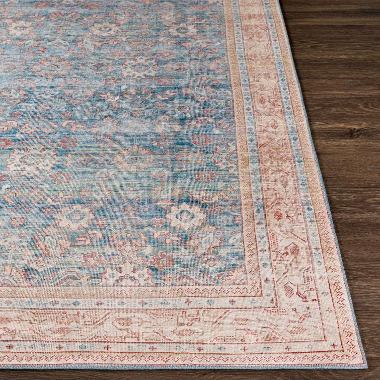 Emi Oriental Dark Blue/Brick Red/Cream Area Rug