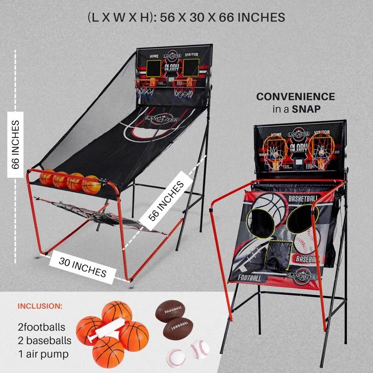 Lancaster Gaming Lancaster Gaming 2 Player Basketball Arcade Game with 3 Games Included
