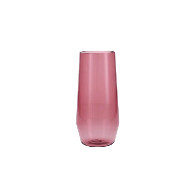 Fortessa Sole Outdoor Shatter Resistant BPA Free Premium Copolyester Plastic Drinkware 6 Pack, Terra Cotta Orange, Stemless Wine Glass (Set of 6)