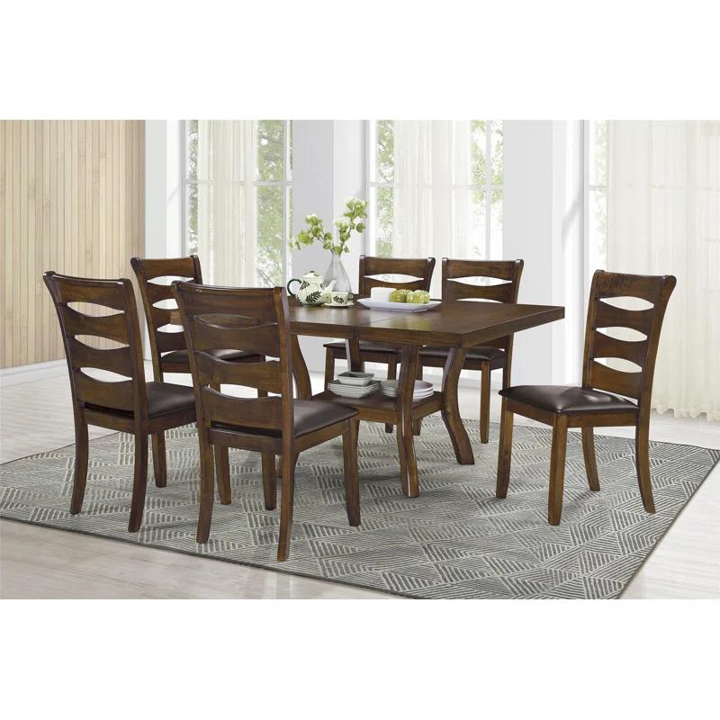 Red Barrel Studio® Transitional Dining Table with Lower Display Shelf and Extension Leaf for Dining Room & Reviews | Wayfair