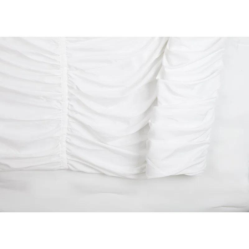 Modern Heirloom Emily Ruched Solid Textured Comforter Set