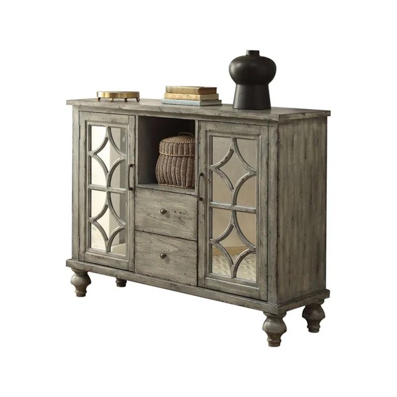 NTYUNRR Velika 48'' Solid Wood Console Table with 2 Drawers