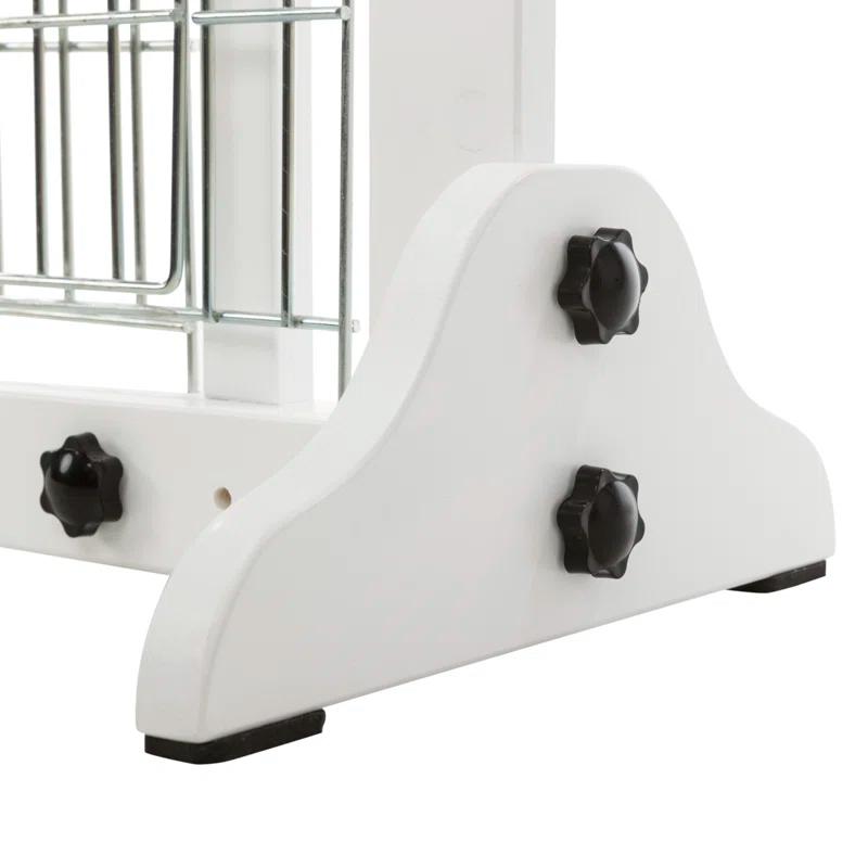 TRIXIE TRIXIE Freestanding Pet Gate with Pet Door, Adjustable Width, 22.5 in Height