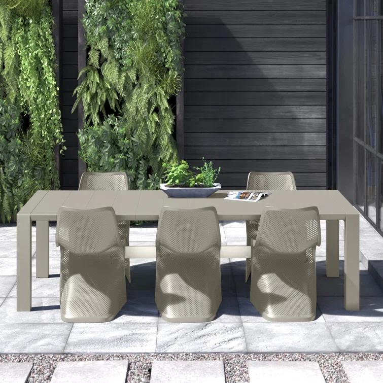 Farrah 118.1'' Rectangular 6 - Person Outdoor Dining Set