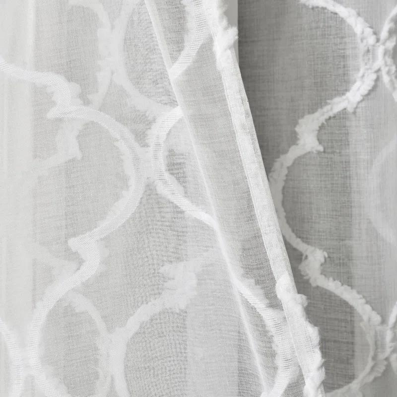 Lush Decor Avon Trellis Sheer Trellis Sheer Curtain Panels (Set of 2)