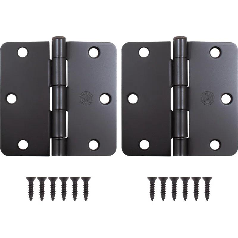 Stone Harbor Hardware 3-1/2" Door Hinges, 1/4" Radius Corner (Set of 2)