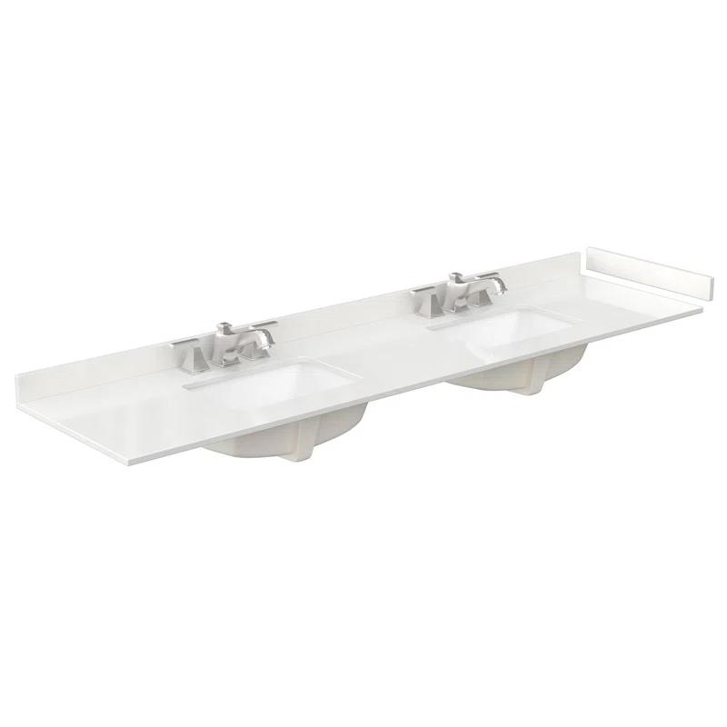 Wyndham Collection Elan 84'' Double Bathroom Vanity with Quartz Top