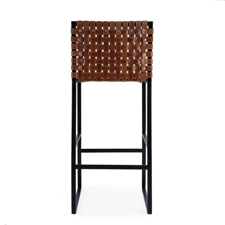 Butler Specialty Urban Woven Leather Bar Stool In Brown