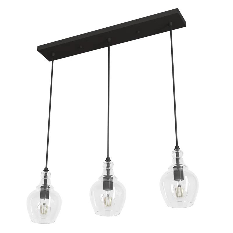 Hunter Fan Maple Park 3 Light Linear Bell Pendant