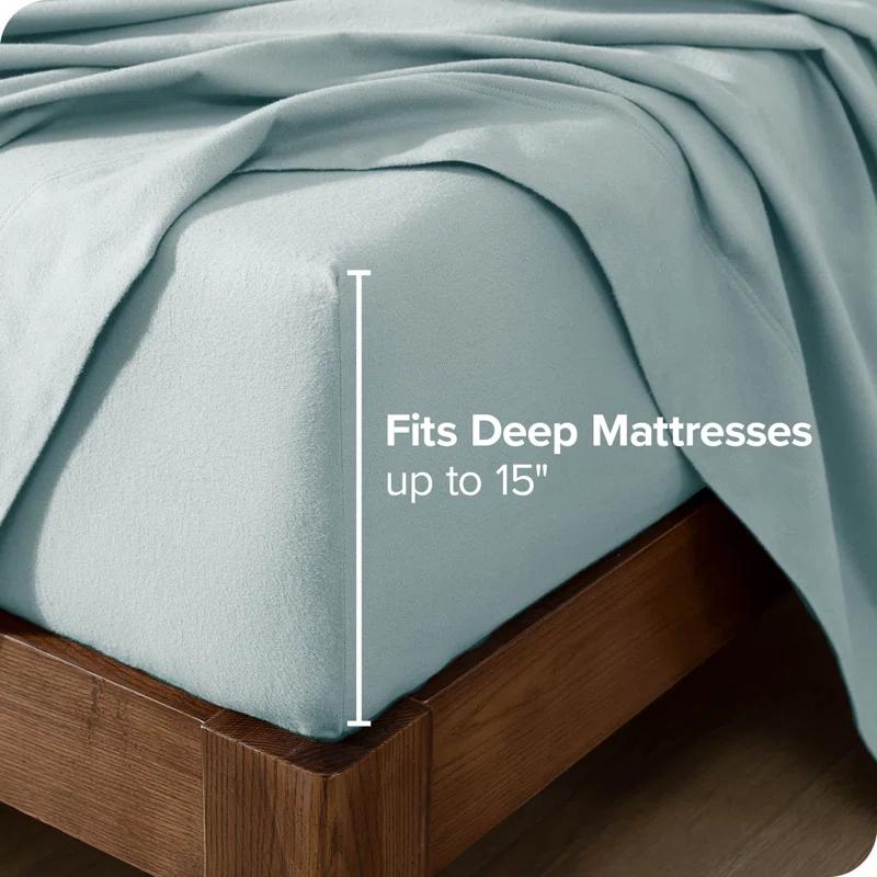 Bare Home Flannel Machine Woven Sheet Set
