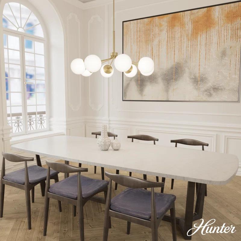 Hunter Fan Hepburn 8 - Light Sputnik Modern Linear Chandelier