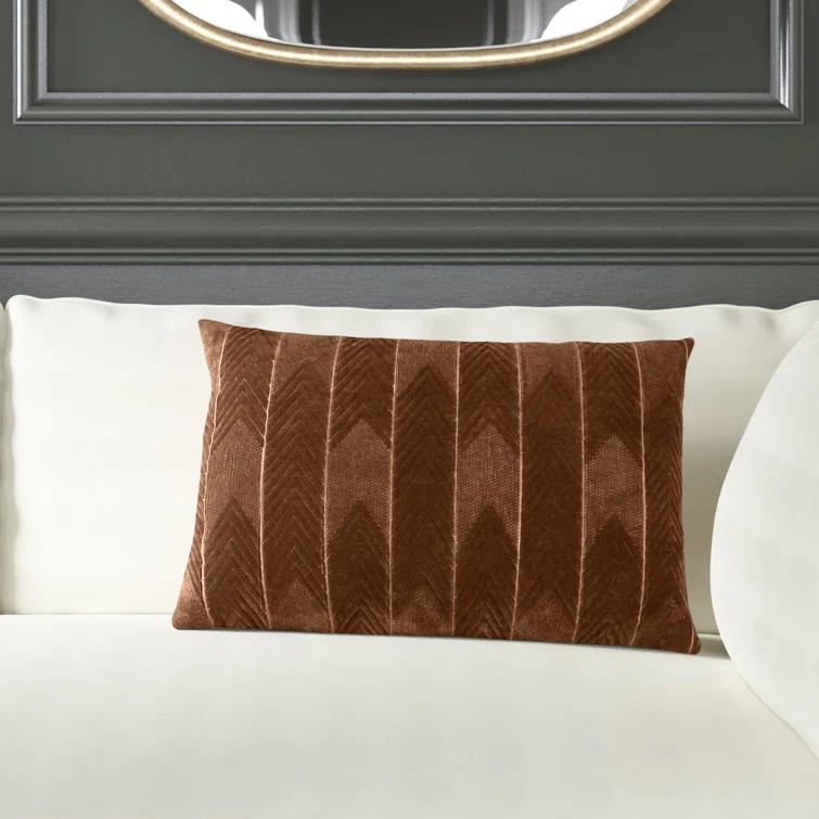 Ryans Embroidered Cotton Lumbar Throw Pillow