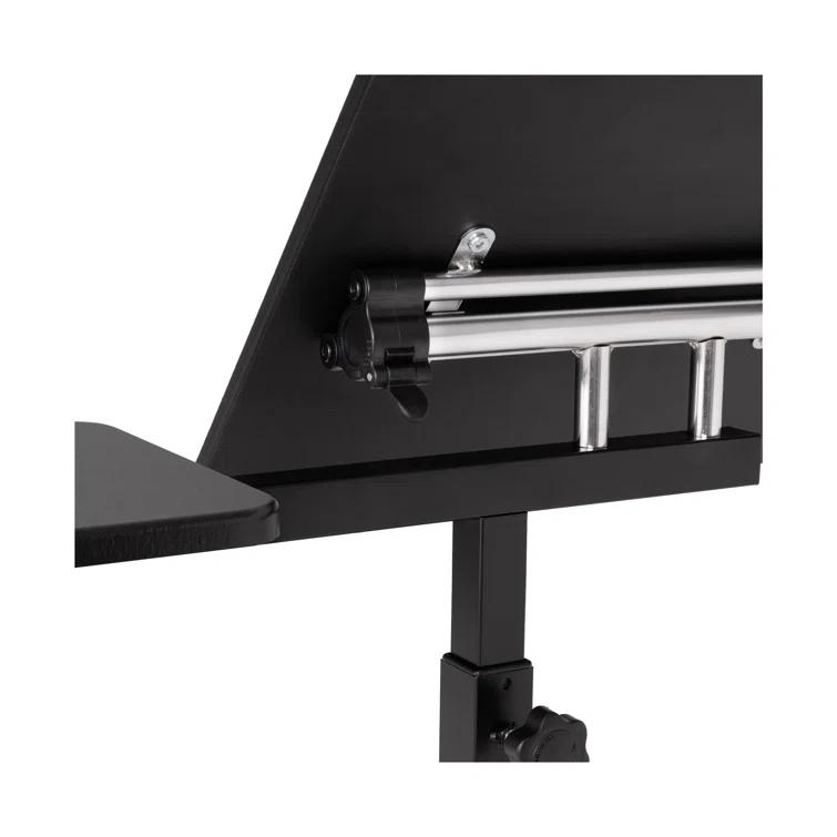Seville Classics airLIFT Adjustable Height Rolling Tiltable Desk with Mouse Stand