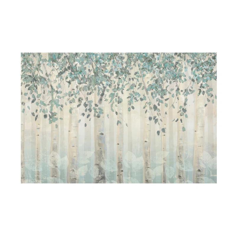 Winston Porter " Dream Forest I Silver Leaves " by James Wiens Painting Print