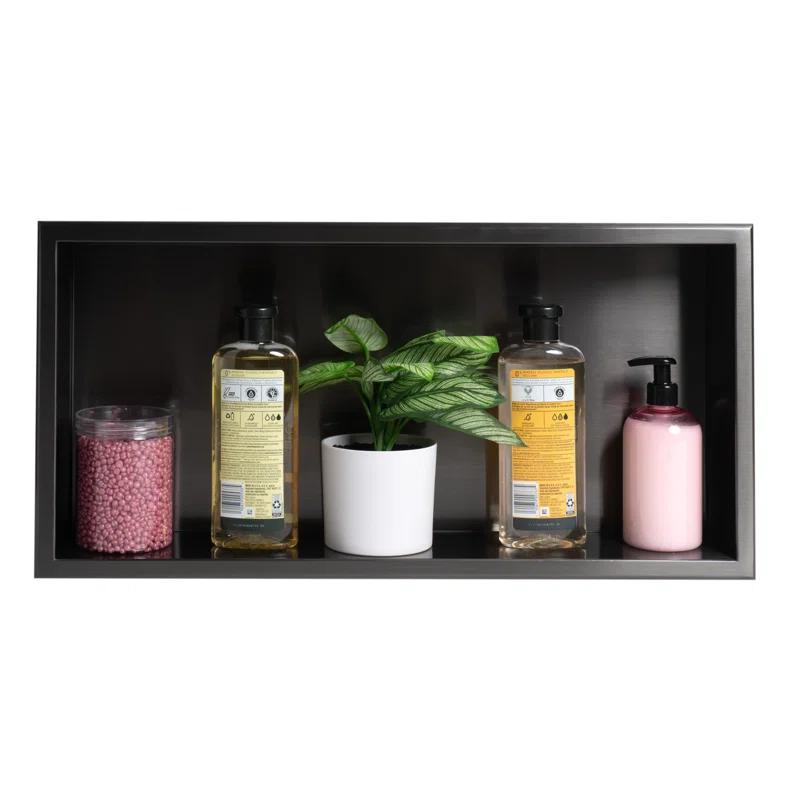 Adhesive Stainless Steel Shower Shelf