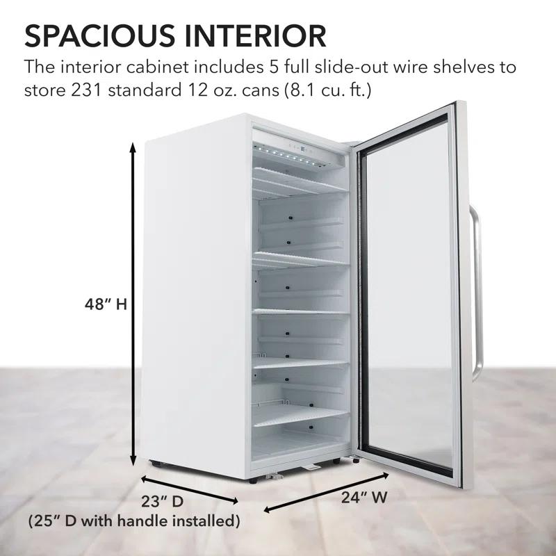 Whynter Whynter 8.1 cu.ft. 231 Cans Beverage Refrigerator with Superlit Door