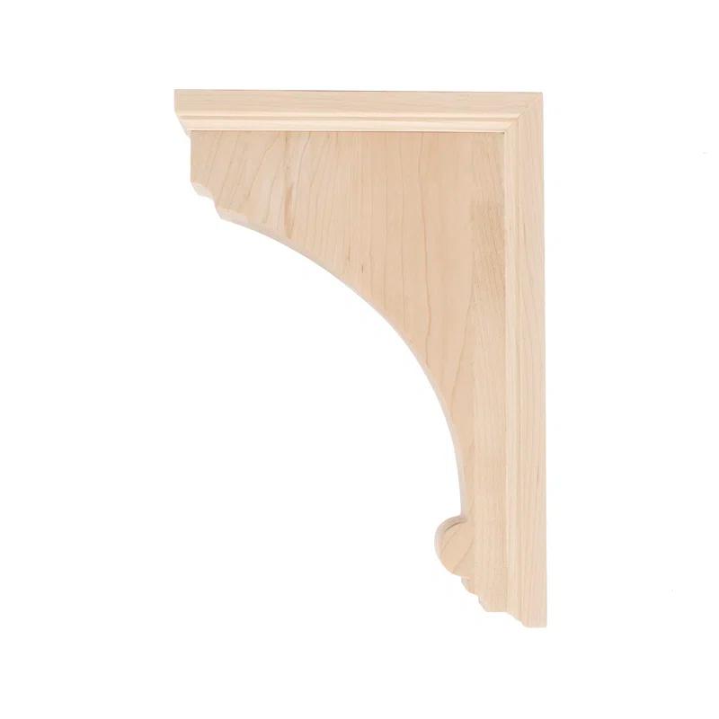 Architectural Products by Outwater L.L.C. 10 in x 2-1/8 in x 7 in Unfinished Small Solid Traditional Plain Wood Backet Corbel