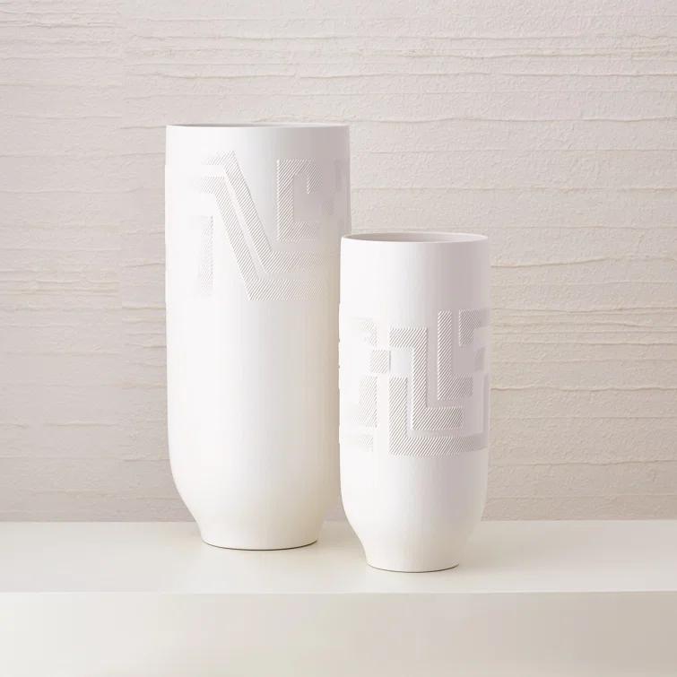 Global Views Chaco Vase-Matte White