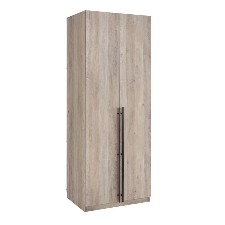 Manhattan Comfort Lee Freestanding Wardrobe Closet 3.0 with 1 Hanging Rod, 3 Shoe Shelves, and 1 Basic Shelf