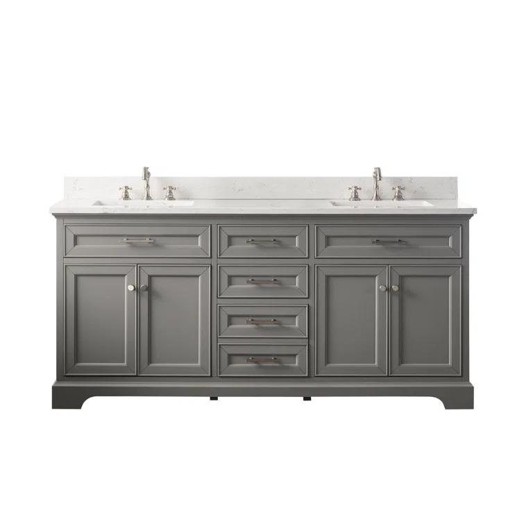 Sudio Design Thompson 72" W Double Bathroom Vanity & Reviews | Perigold