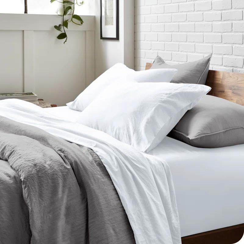 Bare Home Washed Microfiber Duvet Cover Set